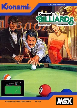 Box art for Konami's Billiards